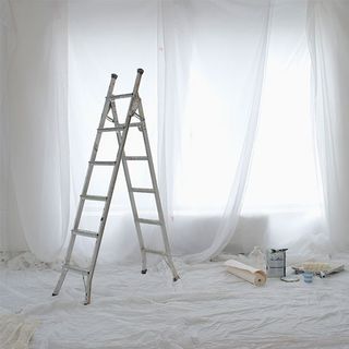 room with ladder