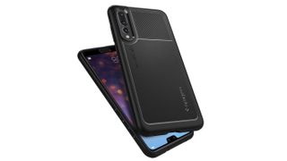 Front and back views of the Spigen Marked Armor Case for Huawei P20 Pro