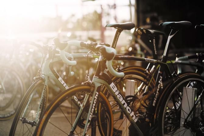 The sun sets on the Bianchi Infinito CV