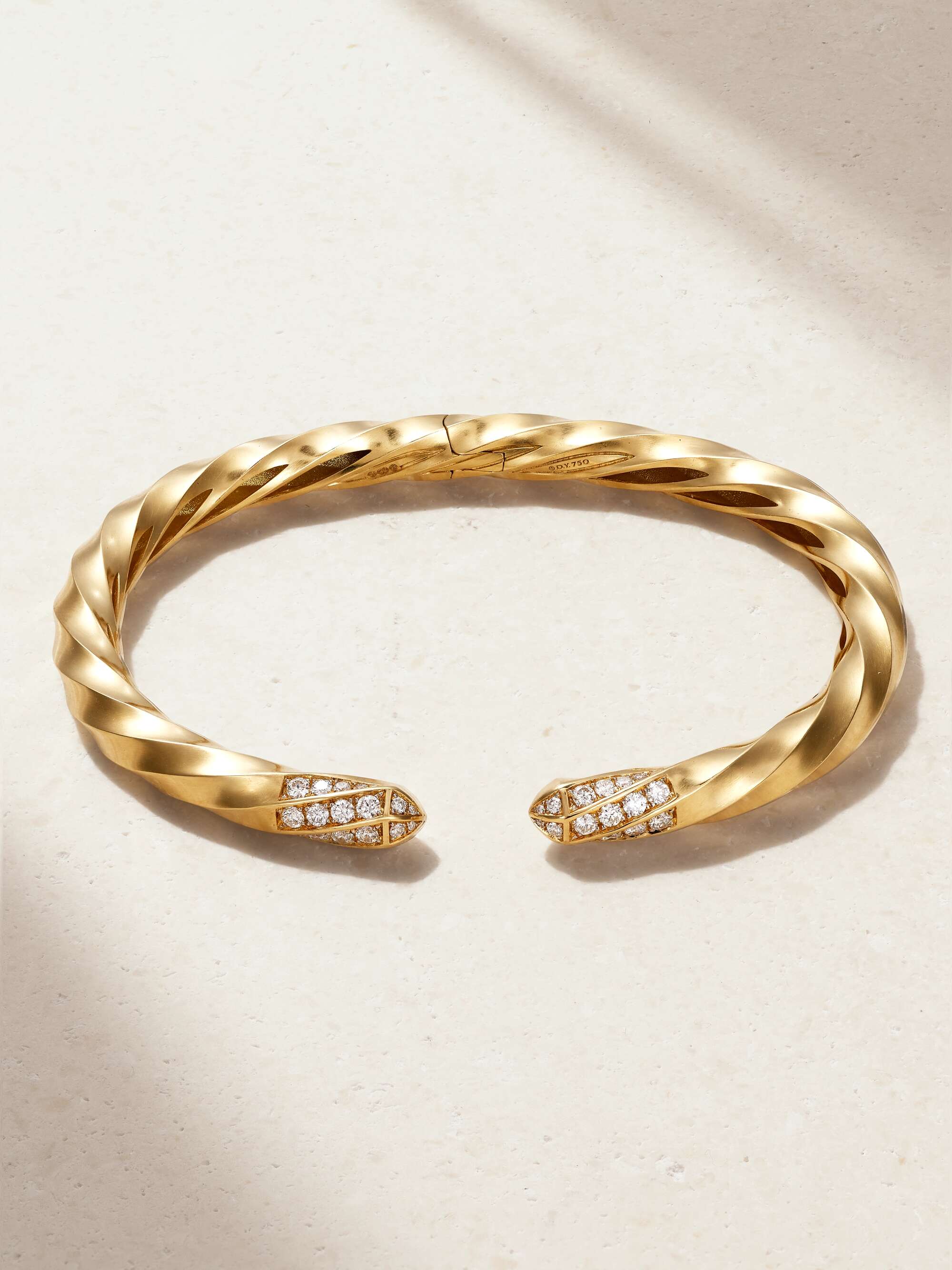 + Net Sustain Cable Edge 18-Karat Recycled-Gold Diamond Cuff
