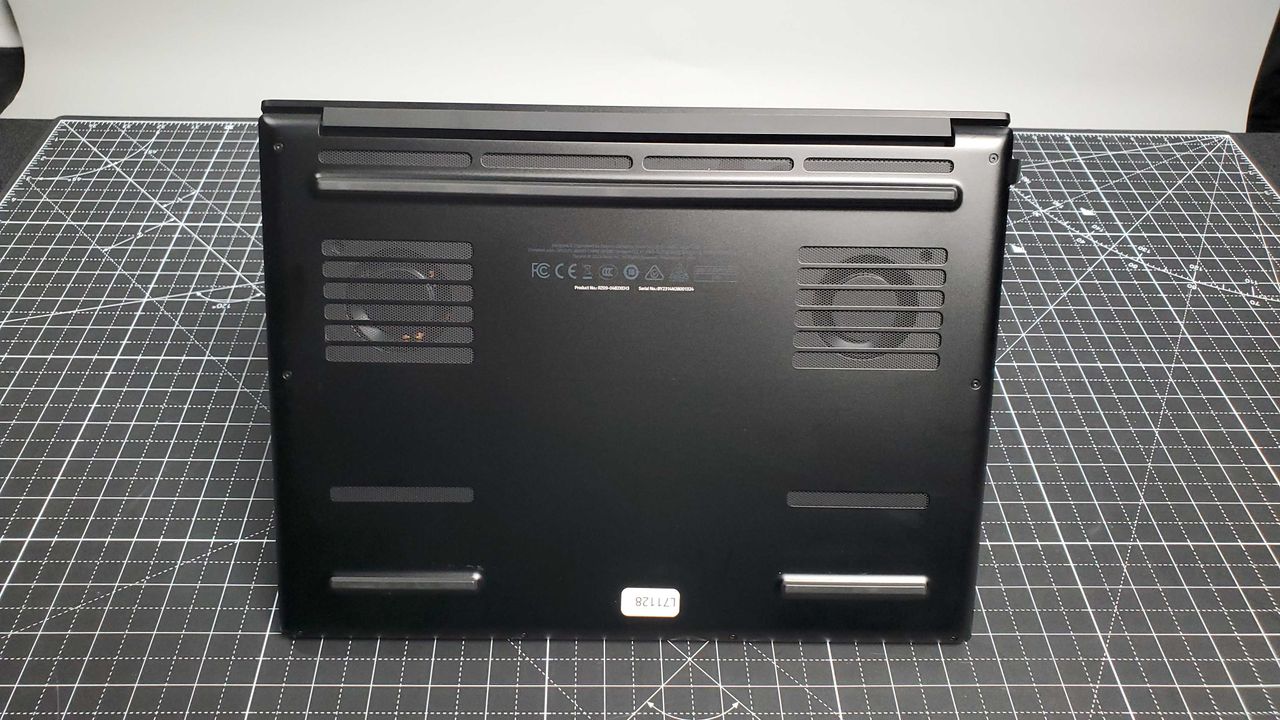black gaming laptop