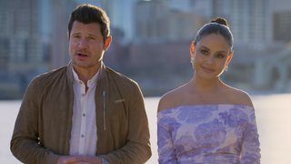 Nick Lachey and Vanessa Lachey outside in Minneapolis for Love Is Blind Season 8