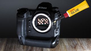 Nikon Z9 with super glue graphic