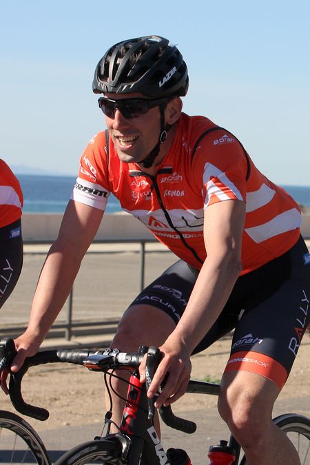 Sprinter Eric Young enjoys the training ride along the coast.