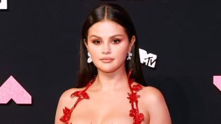Selena Gomez on the red carpet at the 2023 VMAs.