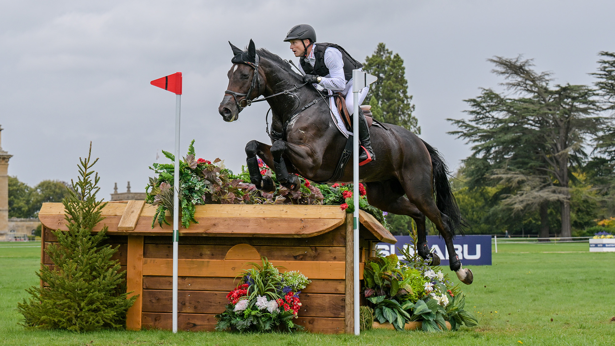 Michael Jung riding Fischerchipmunk FRH over a cross-country fence