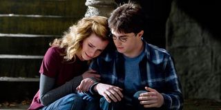 Emma Watson and Daniel Radcliffe as Hermoine Granger and Harry Potter
