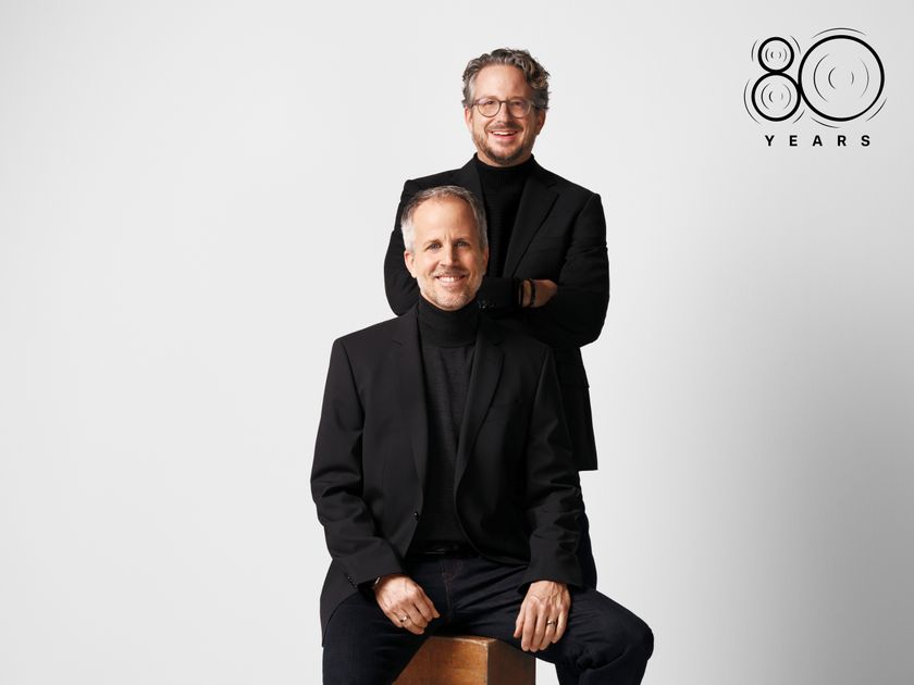 Daniel Sennheiser (standing) and Dr. Andreas Sennheiser, Co-CEOs of the Sennheiser Group