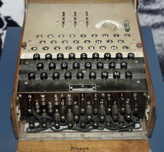 The Enigma decoding machine from WWII.