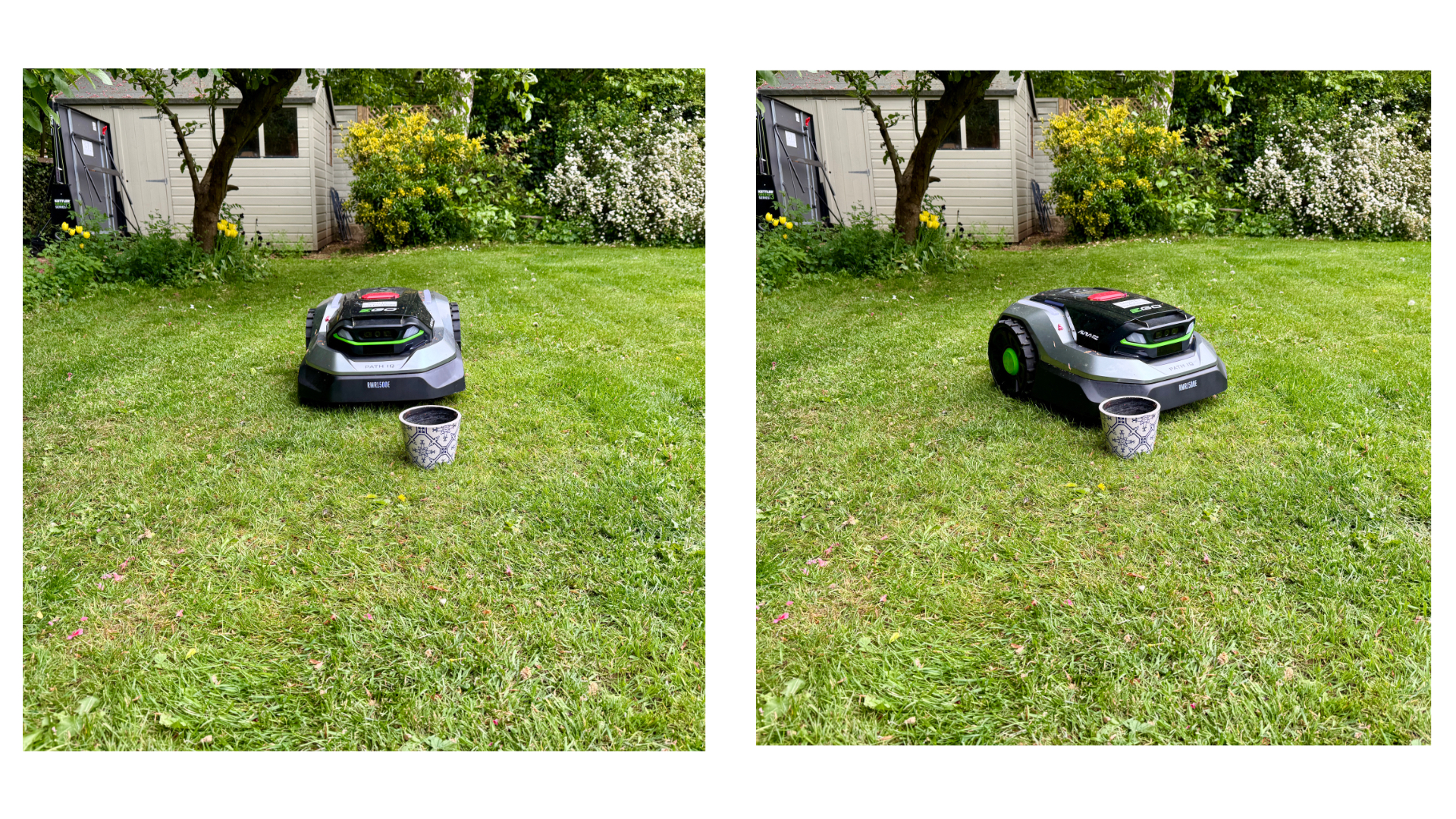 EGO AURA-R2 robot mower on my lawn full test