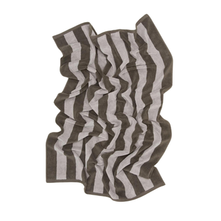 Simple Striped Terry Towel - Light Grey/dark Grey