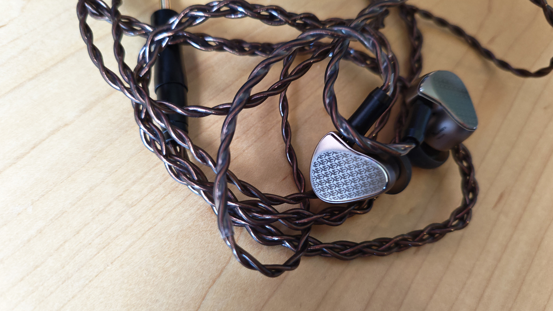 Various shots of the Kiwi Ears Halcyon IEM.