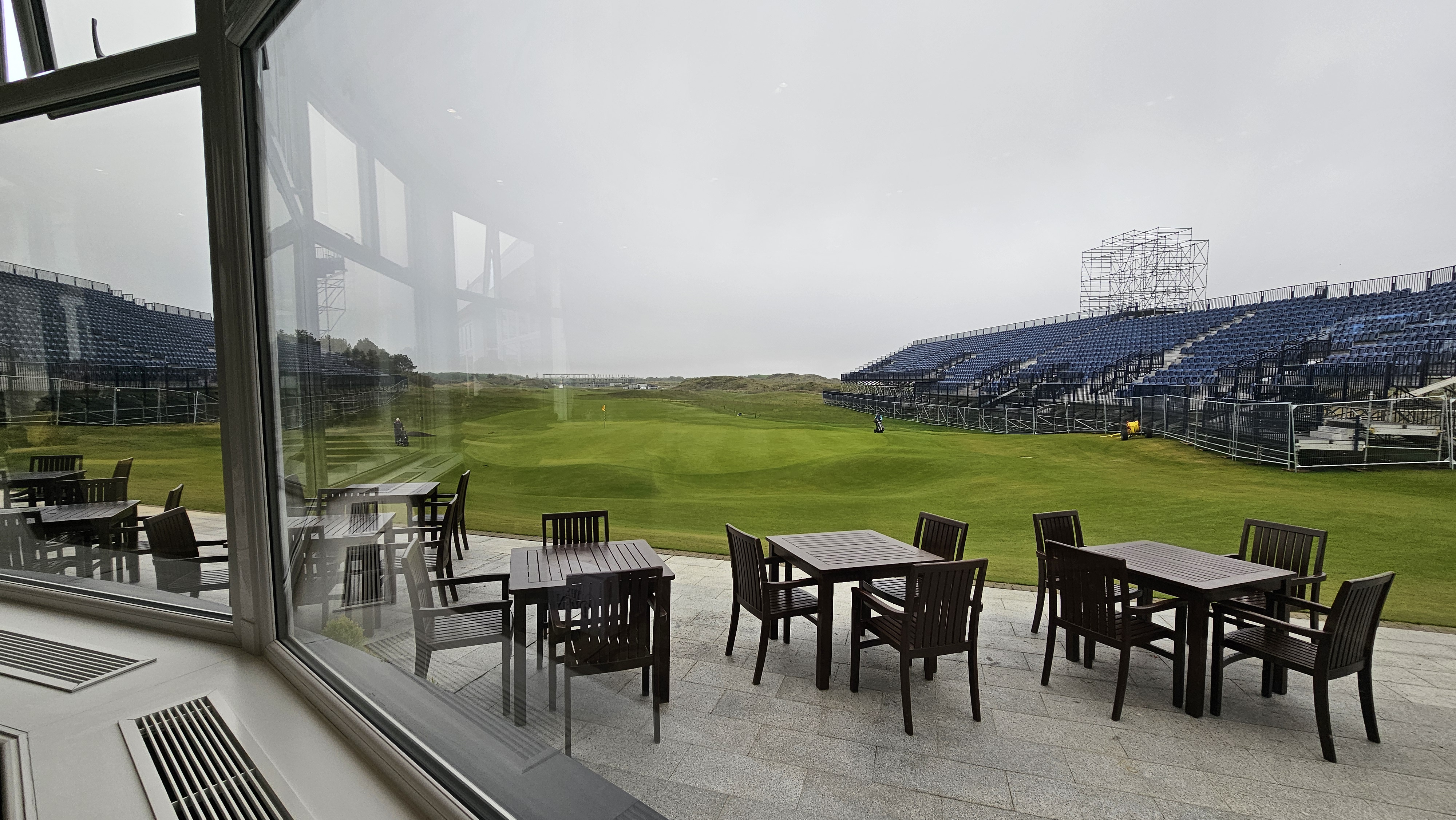 The view from the clubhouse down the 18th at Royal Birkdale