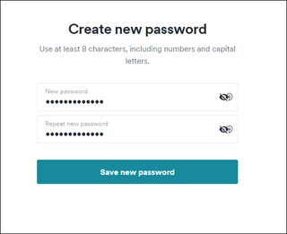 Surfshark password reset page