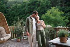 Financial independence, retire early FIRE concept with happy couple 