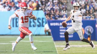 Patrick Mahomes of the Kansas City Chiefs and Derek Carr of the Las Vegas Raiders should both feature in the Chiefs vs Raiders live stream