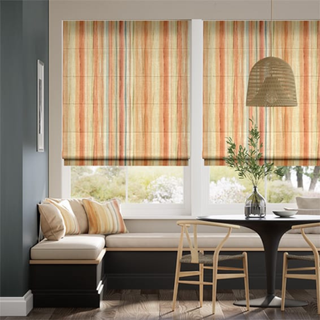 Oasis Stripe Terracotta Roman Blind 