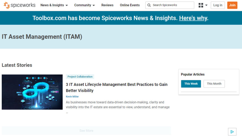 Spiceworks website screenshot