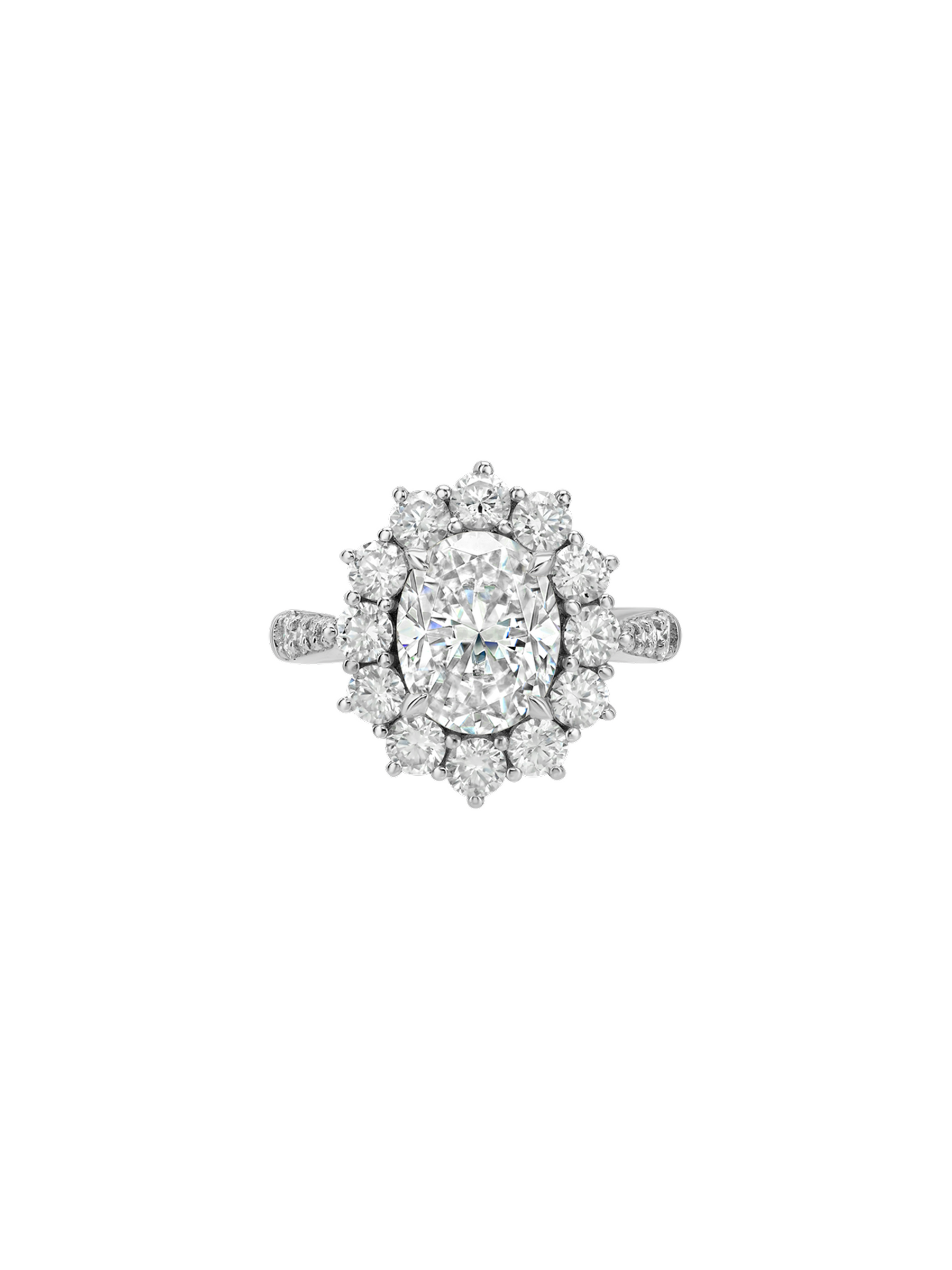 Petite Spencer Ring in Moissanite, Sterling Silver