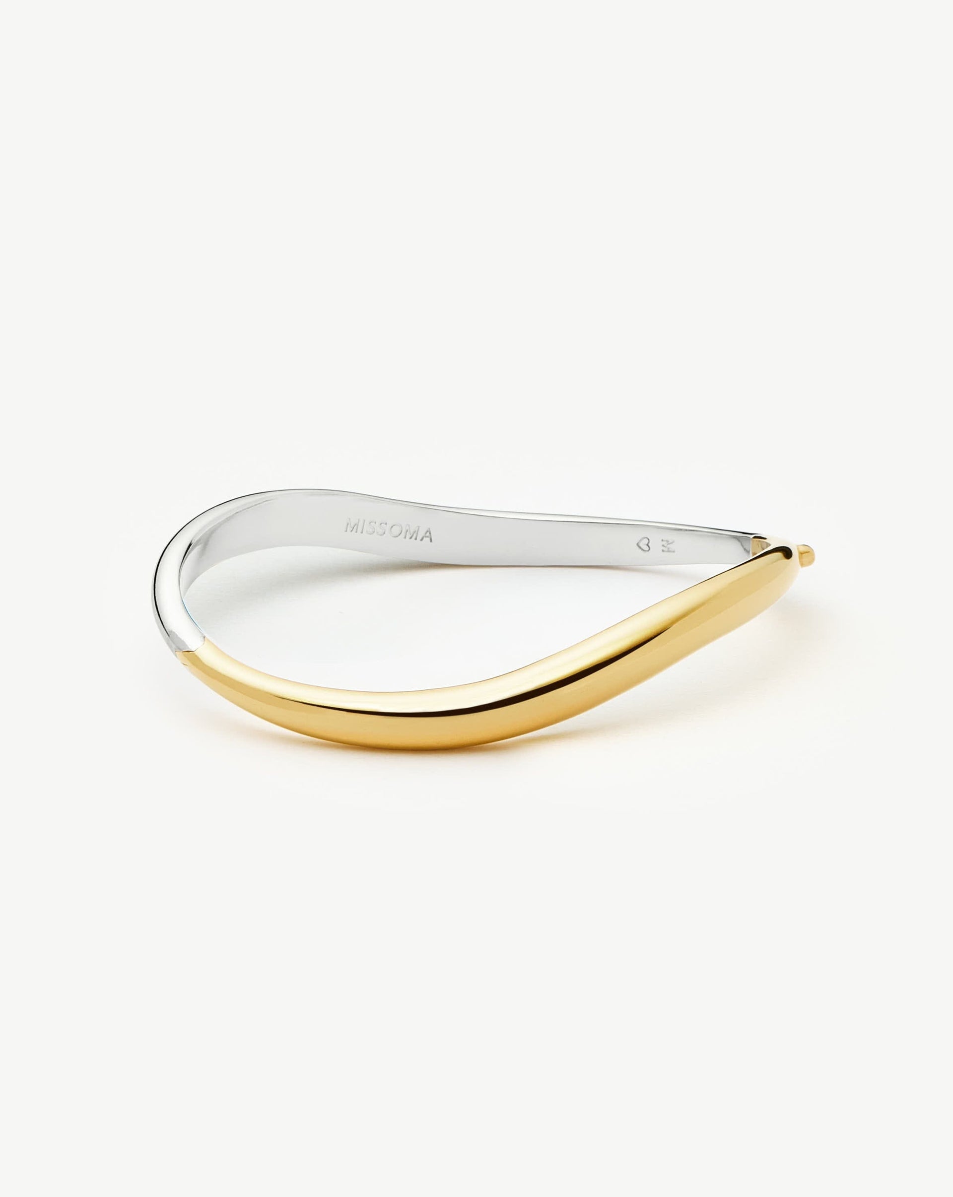 Savi Signature Hinged Bangle | Mixed Metal - 18ct Gold Plated/silver Plated / S/m - 16.8cm