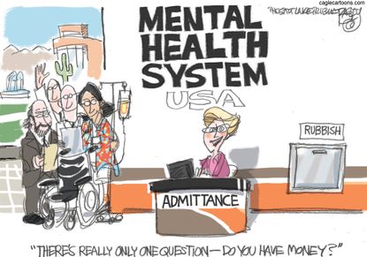 Editorial Cartoon U.S. Mental Health