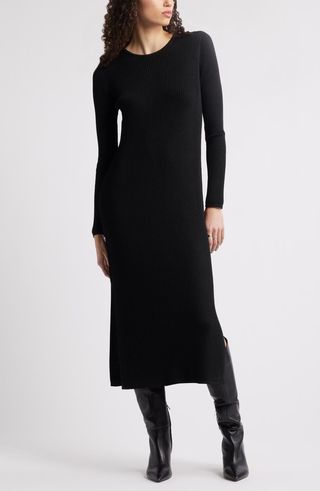 Long Sleeve Midi Sweater Dress