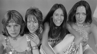 American all-female rock group Fanny, 17th May 1973. Left to right: drummer Alice de Buhr, keyboard player Nickey Barclay, guitarist June Millington and her sister, bassist Jean Millington.