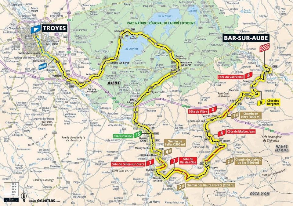 2022 Tour de France Femmes route maps and profiles