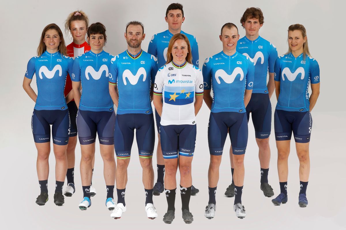 Annemiek van Vleuten takes centre stage amongst the Movistar team leaders