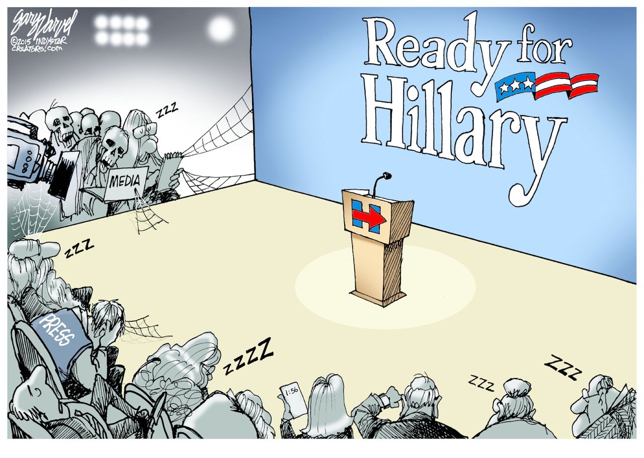 Political cartoon U.S. Hillary Clinton 2016 Media