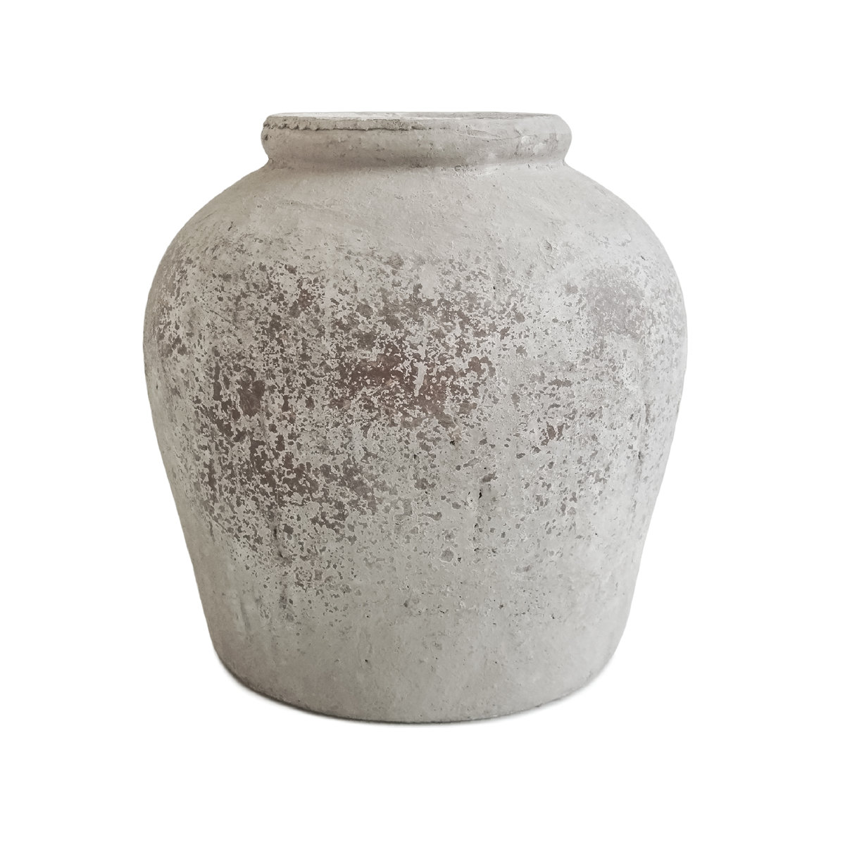 Gracie Oaks Nathali Distressed Gray Wash 12" Terracotta Table Vase &amp;amp; Reviews | Wayfair