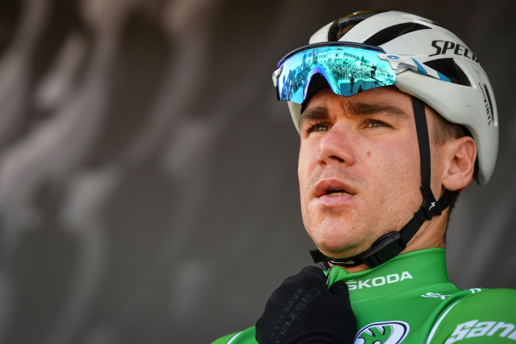 Dutch Fabio Jakobsen of QuickStep Alpha Vinyl at the start of the third stage of 80th edition of the ParisNice eight day cycling stage race from Vierzon to DunlePalestel 1908 km Tuesday 08 March 2022 BELGA PHOTO DAVID STOCKMAN Photo by DAVID STOCKMANBELGA MAGAFP via Getty Images