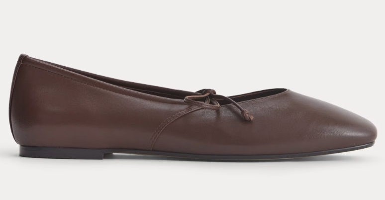 Everlane, Leather Keyhole Flat