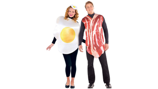 Egg and Bacon Halloween couple costumes