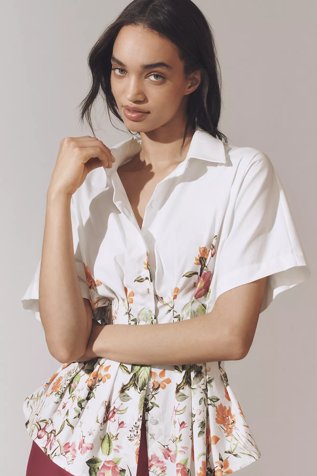 The Tobie Pleated Blouse by Exquise: Short-Sleeve Edition