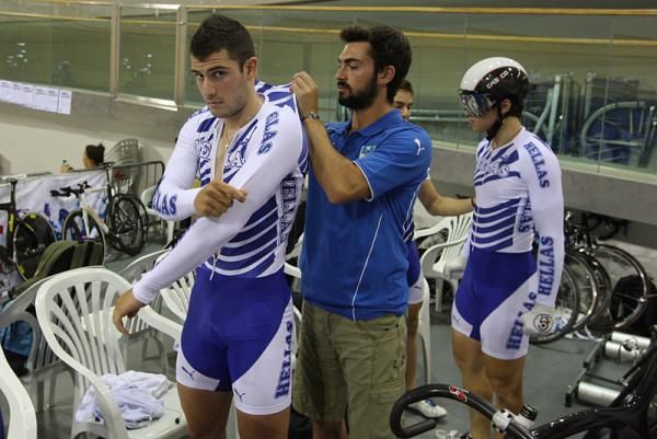 The Greeks suit up for the team sprint
