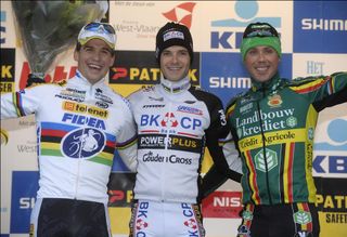 Albert tops podium, Koksijde cyclo-cross, UCI Cyclo-Cross World Cup 2010/2011