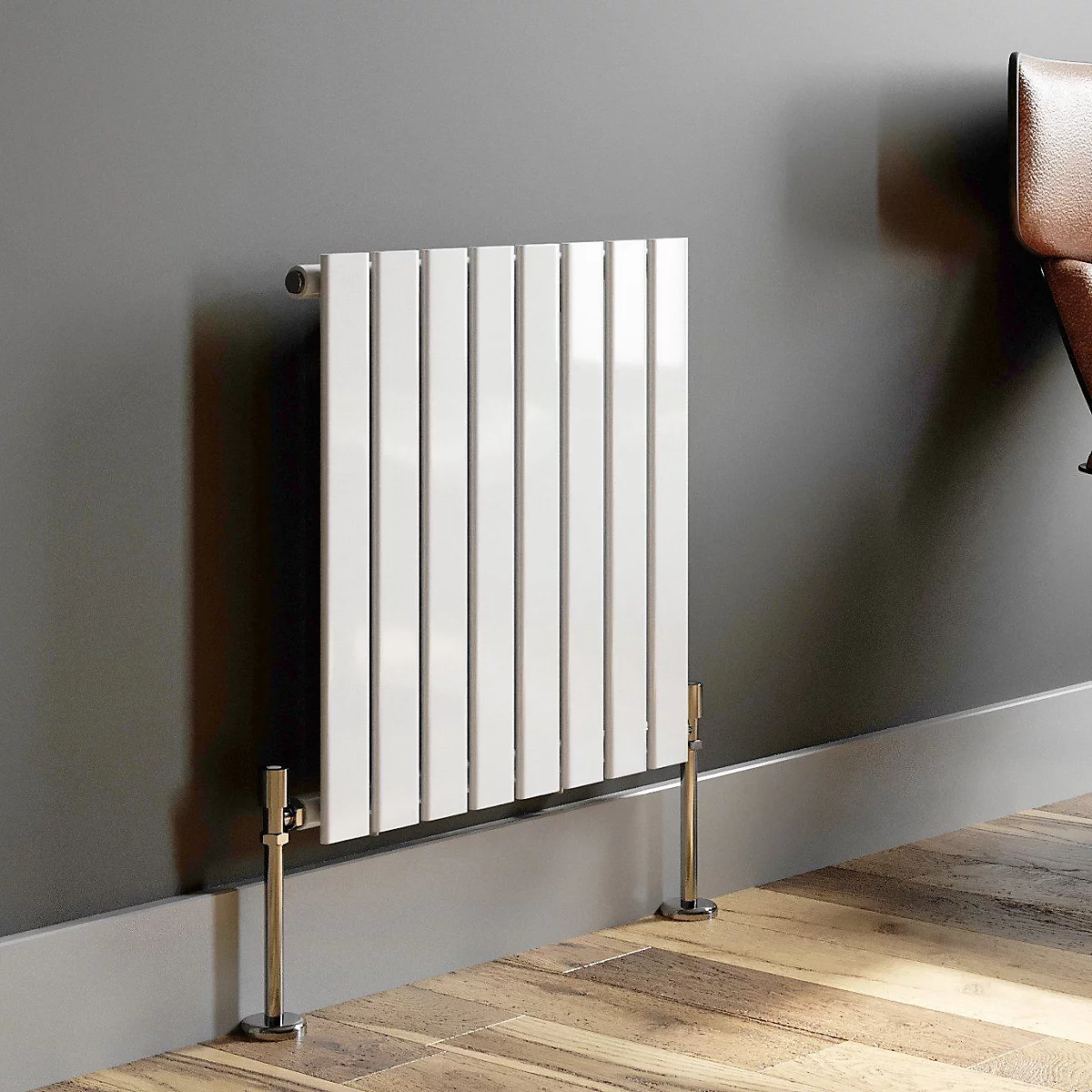RadiLux Designer Radiator Horizontal White Flat Panel Rads Single Panel