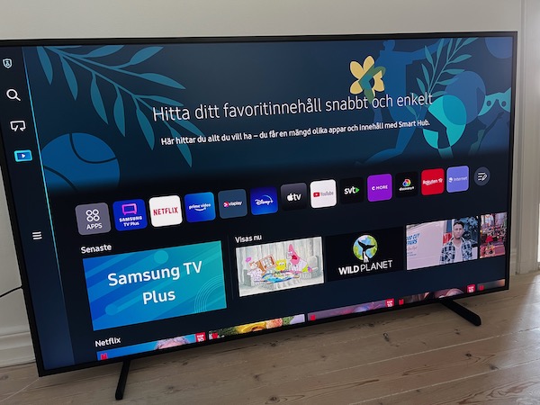 En bild som visar operativsystemet Tizen hos Samsung The Frame (2022).