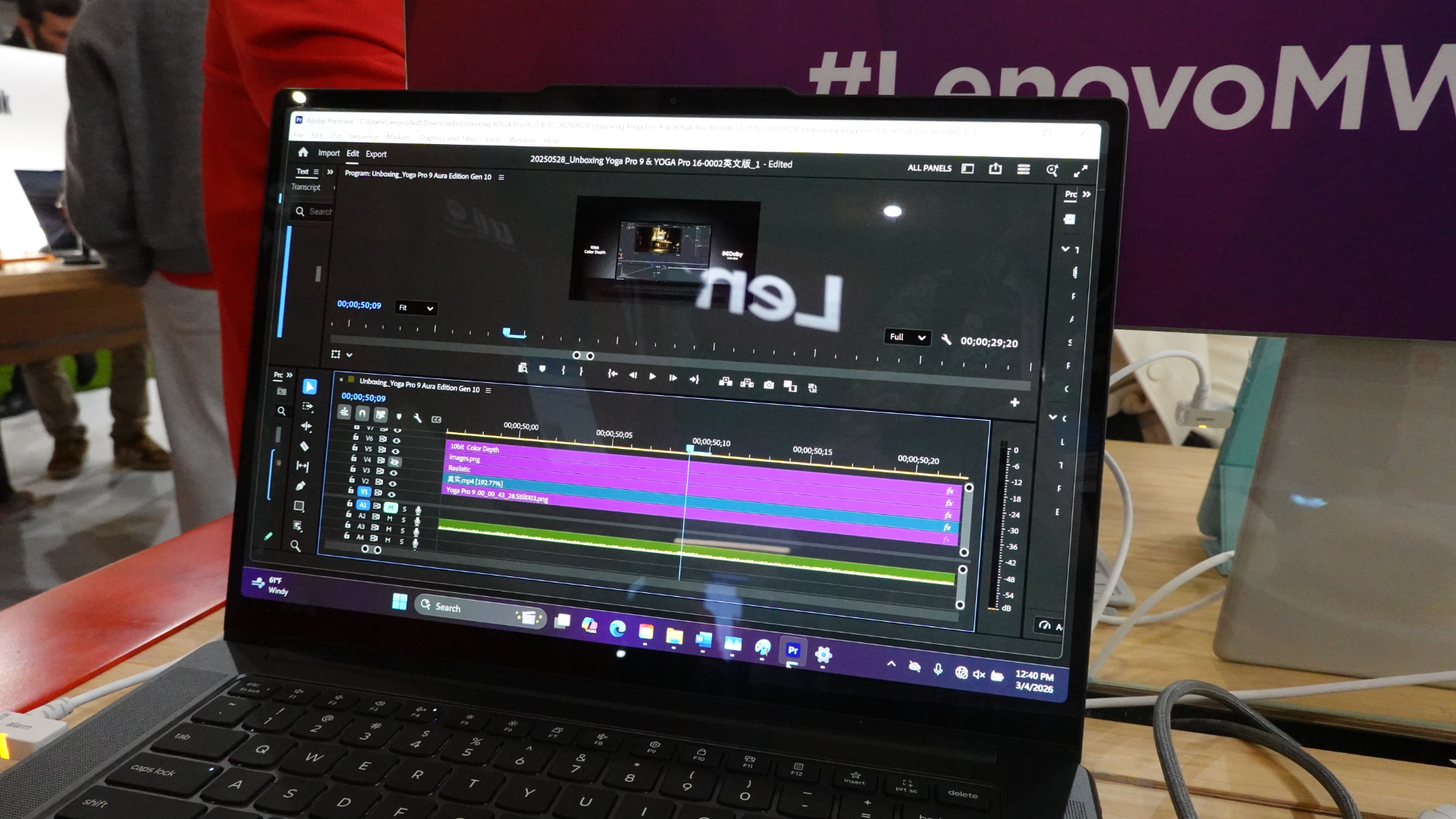 Lenovo Yoga Pro 7a on show at MWC 2026