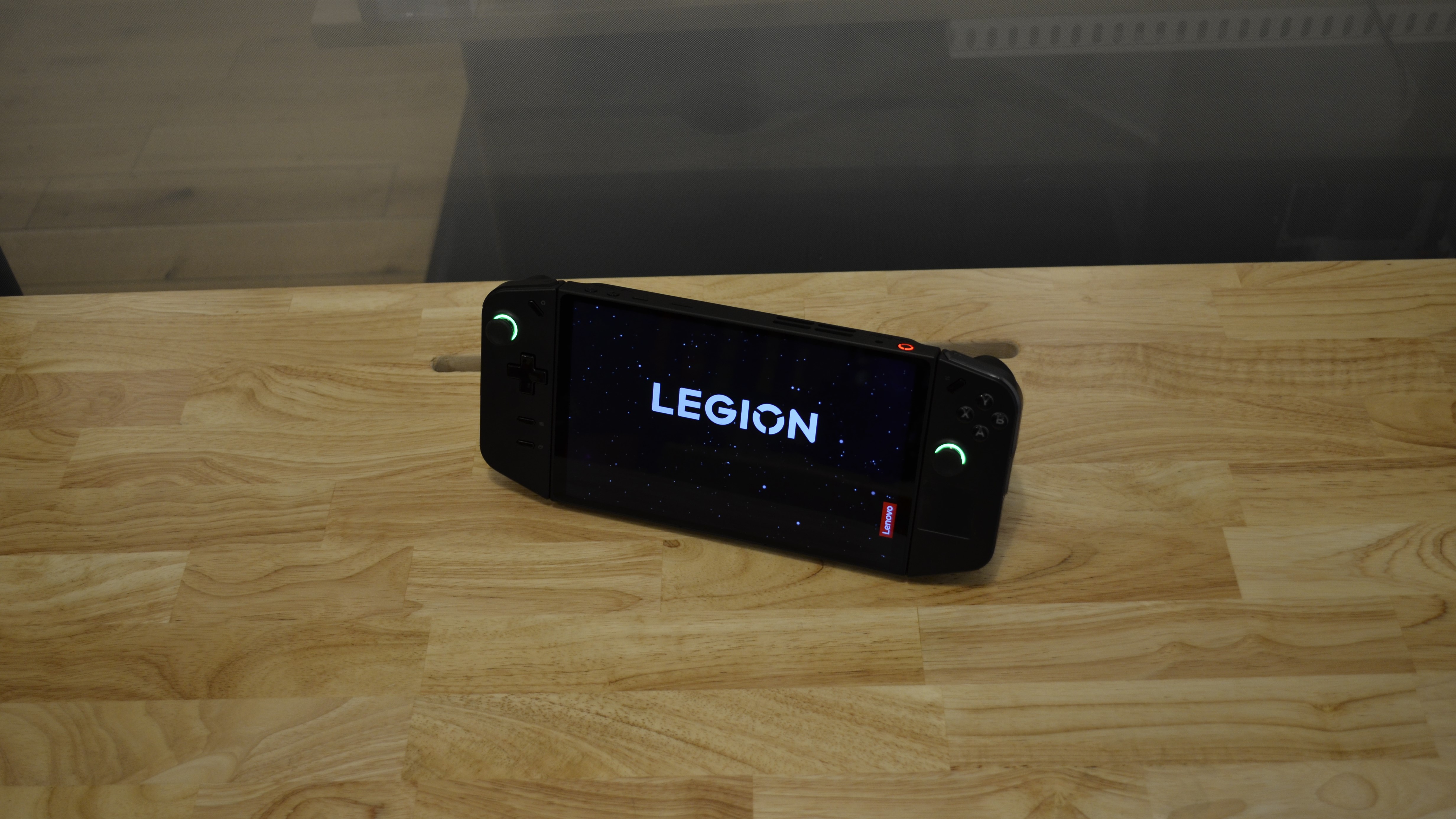 Lenovo Legion Go on wooden table