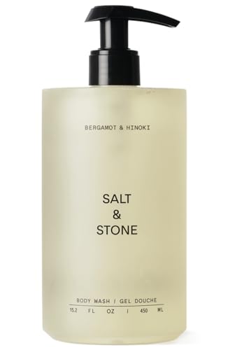 Salt &amp;amp; Stone Body Wash for Women &amp;amp; Men, Bergamot &amp;amp; Hinoki 15.2 Fl Oz
