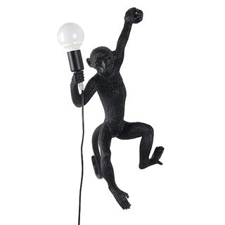 Chabei Modern Resin Wall Monkey Wall Lamp,wall Sconces,animal Lamp,vintage Monkey Light for Home Decor,living Room, Bedroom, Home Office, Kids Room(wall-Black)