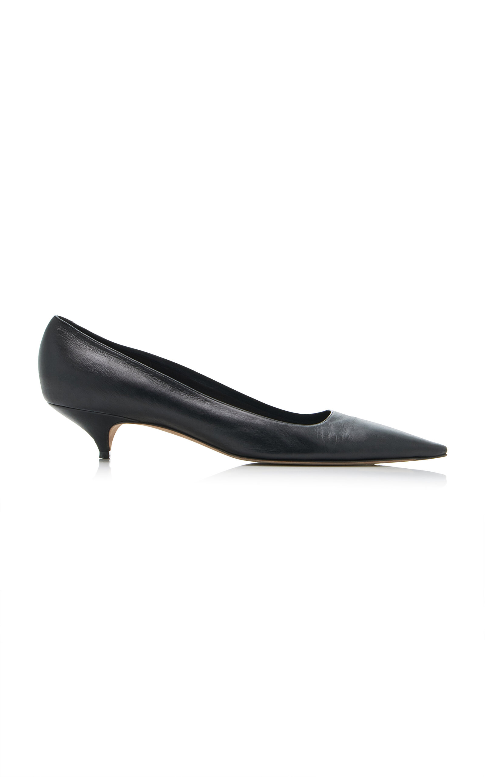 Liisa Three Leather Kitten Pumps