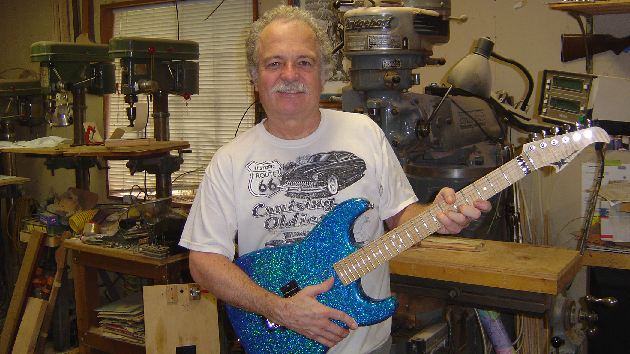 Wayne Charvel pictured in his workshop.