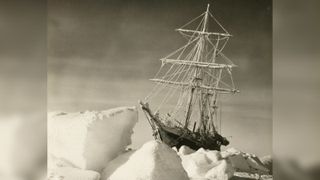 One of the Antarctic expeditions ‘Endurance’ pictured trapped and frozen in the pack ice of the Weddell Sea shortly after the return of the sun after the long Antarctic winter