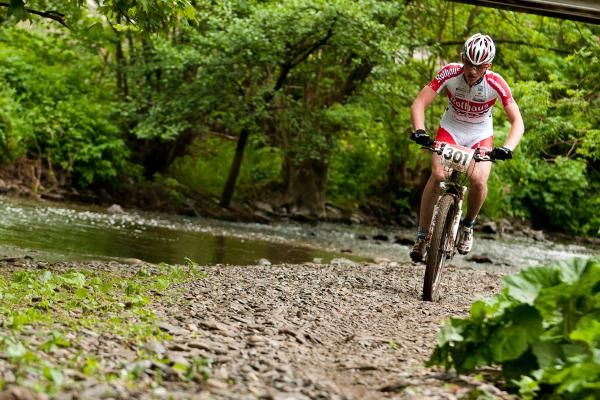 Christian Pf&auml;ffle (Rothaus Poison-Bikes) by the river