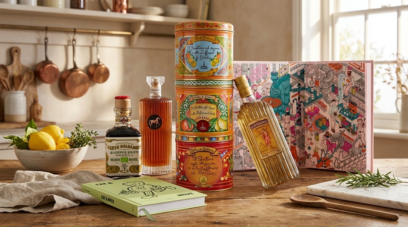 Gift items in a kitchen