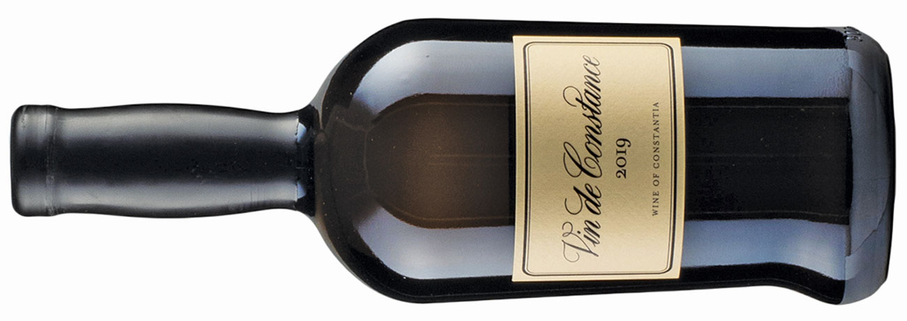 A bottle of Klein Constantia's Vin de Constance 2019