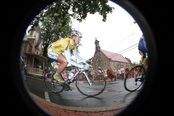 Jonas Ahlstrand (Team Cykelcity) works hard for his teammate further up the road.